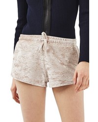 Topshop Crushed Velvet Shorts