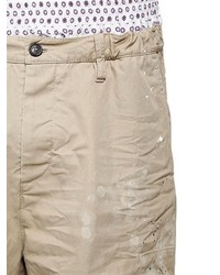 DSQUARED2 Elastic Waistband Cotton Twill Shorts