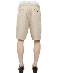 DSQUARED2 Elastic Waistband Cotton Twill Shorts