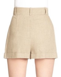 Michael Kors Pleated Linen Shorts