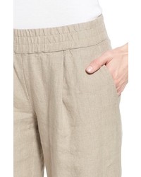 Eileen Fisher Organic Linen Pull On Long Shorts