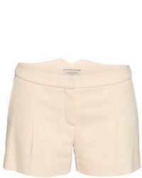Lanvin Pleat Front Gabardine Shorts