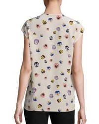 Christopher Kane Ditsy Silk Top