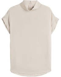 By Malene Birger Silk Top With High Neck