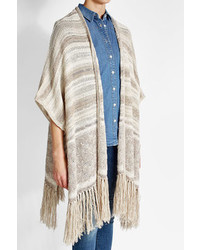 Polo Ralph Lauren Fringed Cardigan With Cotton Silk And Linen