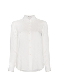 Saint Laurent Monogrammed Silk Button Down Shirt