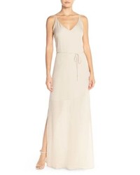 MAIDS Rory Beca Harlow Silk Tte Deep V Back Gown