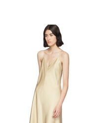 The Row Tan Silk Guinevere Dress