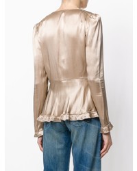 Tomas Maier Tied Ruffled Blouse