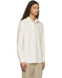 Loro Piana Off White Silk Andr Shirt