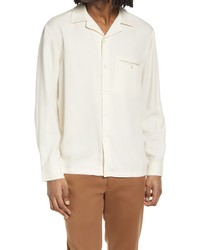Club Monaco Solid Button Up Shirt In Egret At Nordstrom