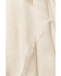 Brunello Cucinelli Sequin Embellished Cashmere Silk Scarf