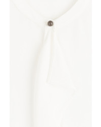 Diane von Furstenberg Silk Ruffle Front Shirt