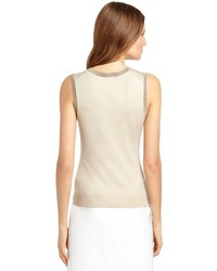 Brooks Brothers Sleeveless Color Block Shell