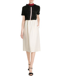 Fendi Wool Midi Skirt With Silk