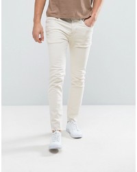 Selected Homme Jeans In Skinny Fit With Raw Hem