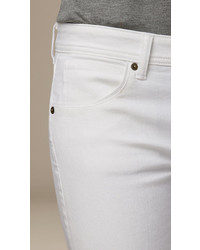 Burberry Skinny Fit Low Rise White Jeans