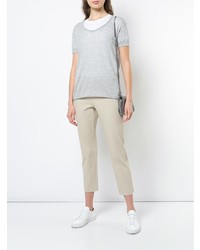 Theory Plain Slim Cropped Trousers