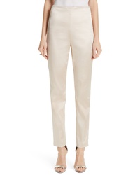 St. John Collection Structured Stretch Satin Skinny Pants