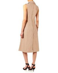 Tome Beige Cotton Twill Trench Dress