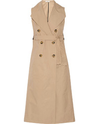 Tome Sleeveless Cotton Blend Twill Trench Coat