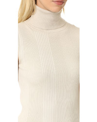 525 America Variegated Rib Sleeveless Turtleneck Sweater