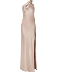Michelle Mason One Shoulder Silk Charmeuse Gown