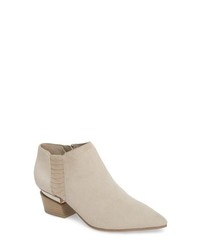 Beige Snake Leather Ankle Boots