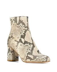 RED Valentino Red Snakeskin Effect Boots