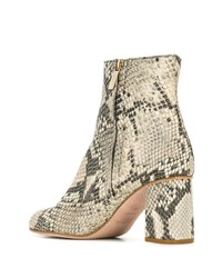RED Valentino Red Snakeskin Effect Boots