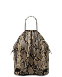Dheygere Black And Beige Python Backpack