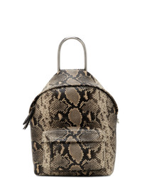 Dheygere Black And Beige Python Backpack
