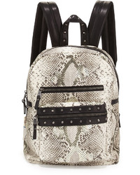 Ash Danica Python Embossed Leather Backpack Naturalblack