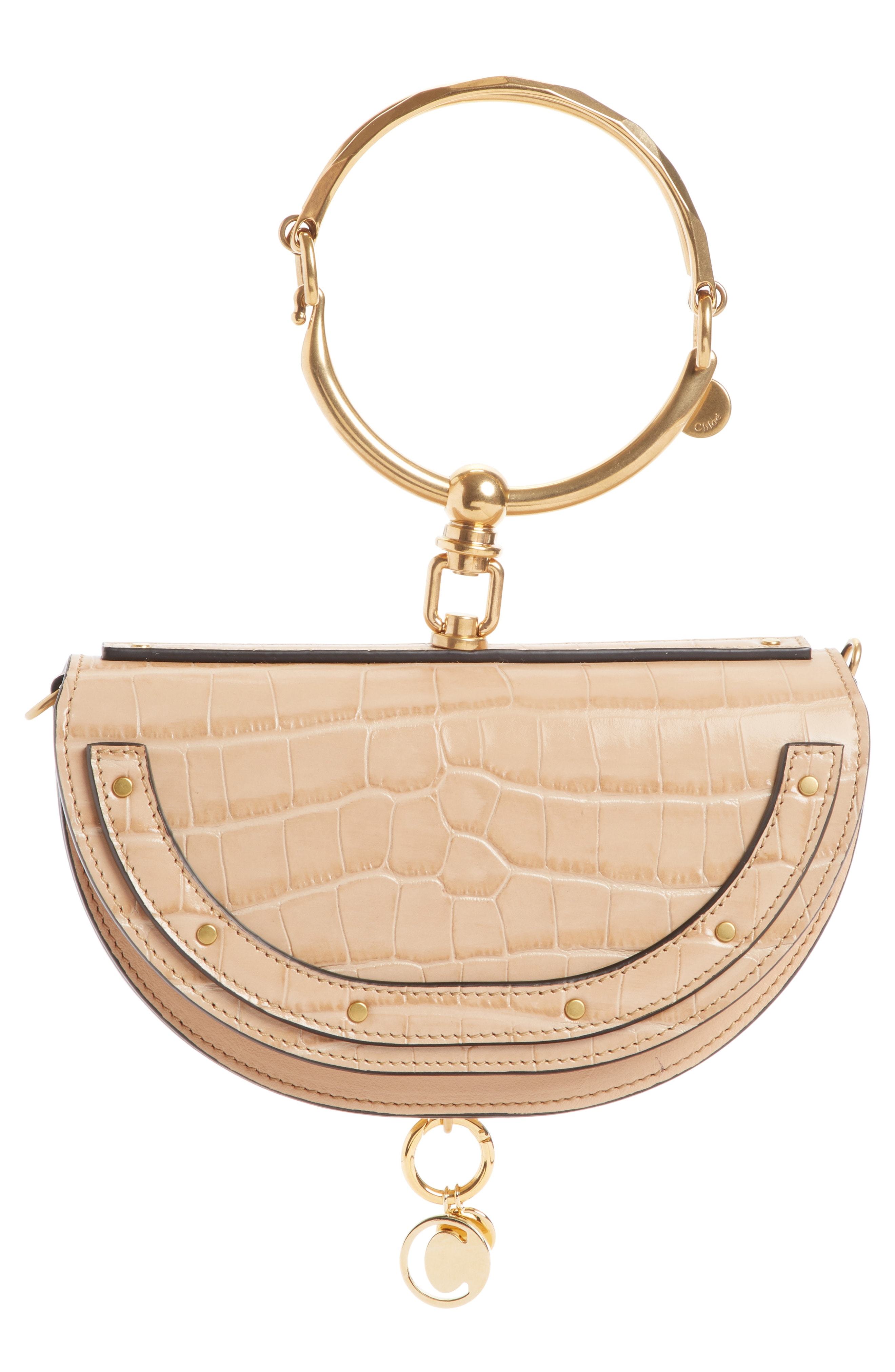 Chloé Croc-Embossed Small Nile Bracelet Bag