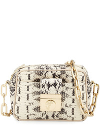 Versace Collection Snake Embossed Leather Crossbody Bag Nerosabbia