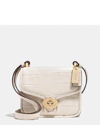 Coach Page Mini Crossbody In Croc Embossed Leather