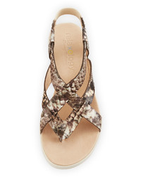 Tommy Bahama Iolana Snake Embossed Strappy Sandal Neutral