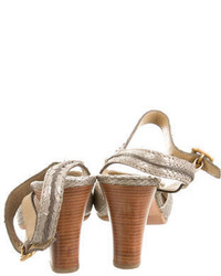 Chloé Python Sandals