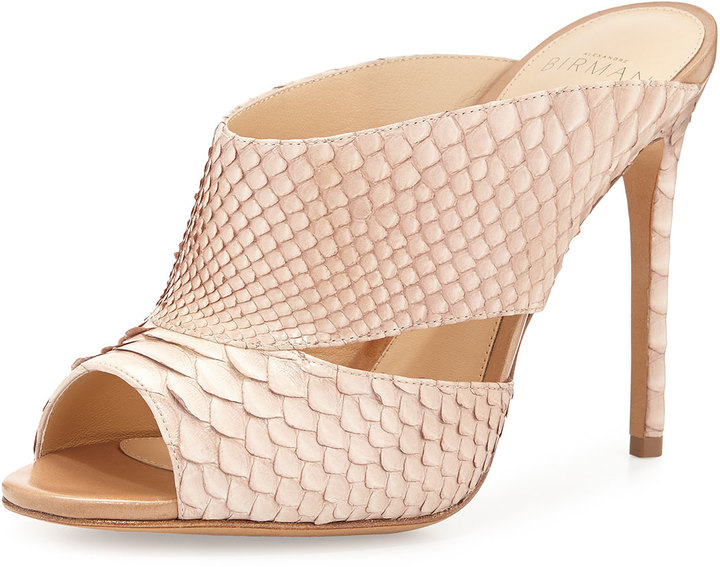 Alexandre Birman Python Slide Sandal Neutral, $650 | Bergdorf