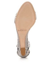 Alexandre Birman Python Wedge Sandals