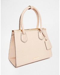 Dune Faux Snake Tote Bag In Nude