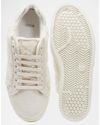 Asos Donny Faux Shearling Sneakers