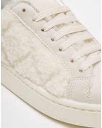 Asos Donny Faux Shearling Sneakers