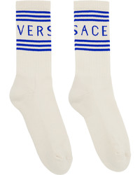 Versace Off White 90s Vintage Socks