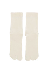 Maison Margiela Off White Gauge 12 Jersey Socks