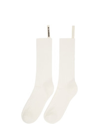 Jil Sander Three Pack Off White Classic Socks