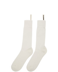 Jil Sanderand Three Pack Off White Ultra Socks