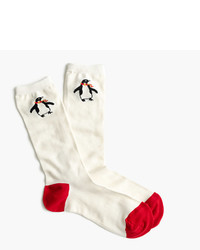 J.Crew Trouser Socks With Penguins