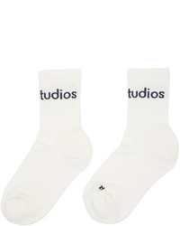 Acne Studios White Logo Socks