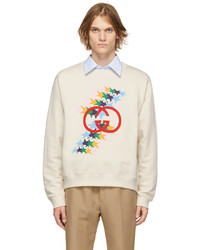 Gucci Off White Interlocking Flash Sweatshirt